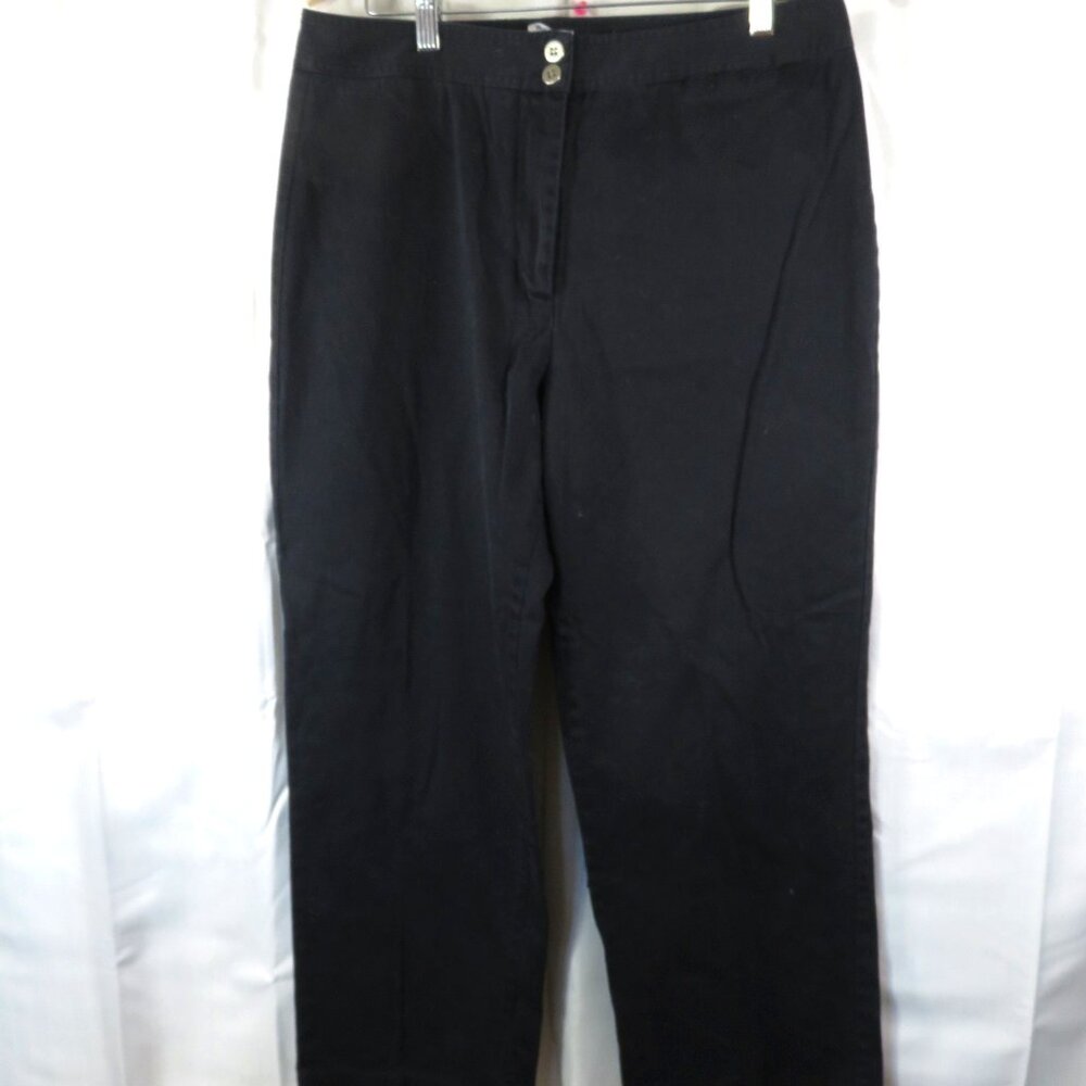 Chico’s Cropped Stretchy Black Women’s Pants Size 2.5 Short Waist 34 inches